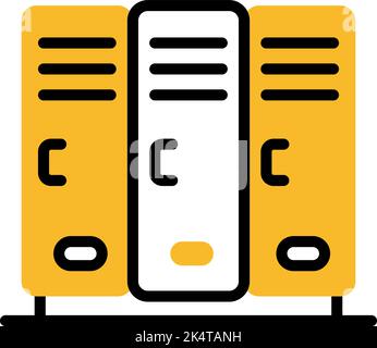 Gym locker, illustration, vector on a white background. Stock Vector