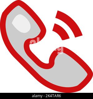 Medical call, illustration, vector on a white background. Stock Vector