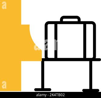 Flight baggage, illustration, vector on a white background. Stock Vector
