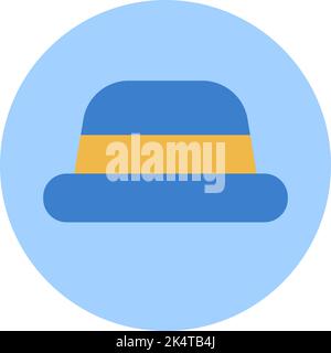 Fathers day hat, illustration, vector on a white background. Stock Vector