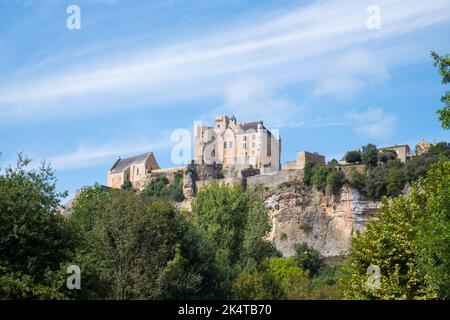 the castle of Beynac in the Dordogne area in France Stock Photo