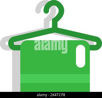 Hotel towel, illustration, vector on a white background. Stock Vector