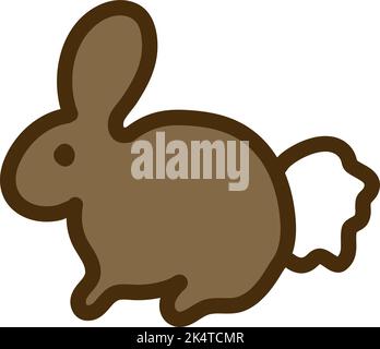 Pet bunny, illustration, vector on a white background. Stock Vector