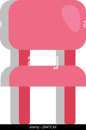 Pink chair, illustration, vector on a white background. Stock Vector