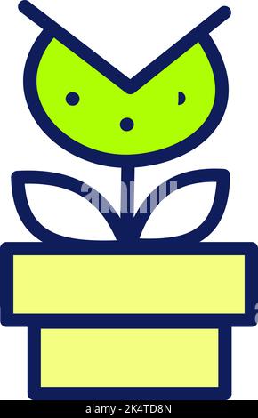 Gaming plant, illustration, vector on a white background. Stock Vector