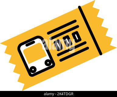 Railway ticket, illustration, vector on a white background. Stock Vector