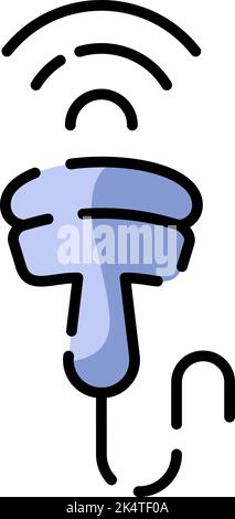Ultrasound machine, illustration, vector on a white background. Stock Vector