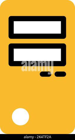 PC System unit, illustration, vector on a white background. Stock Vector