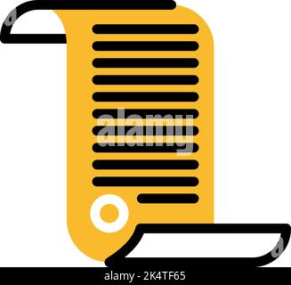 Marriage contract, illustration, vector on a white background. Stock Vector