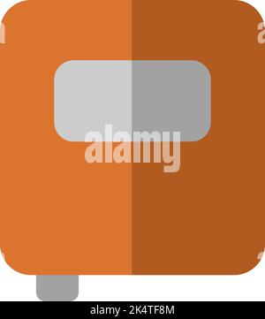Orange notebook, illustration, vector on a white background. Stock Vector