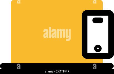 Mobile share screen, illustration, vector on a white background. Stock Vector