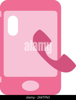Outgoing phone call, illustration, vector on a white background. Stock Vector