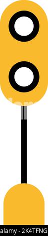 Railway lights, illustration, vector on a white background. Stock Vector