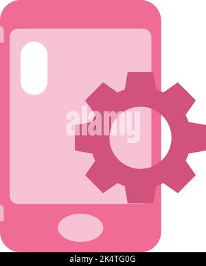 Phone settings, illustration, vector on a white background. Stock Vector