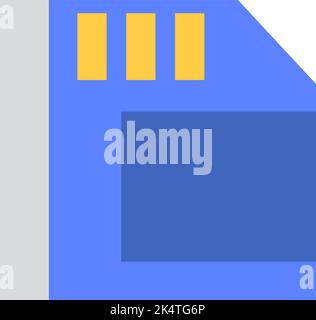 Photo memory card, illustration, vector on a white background. Stock Vector