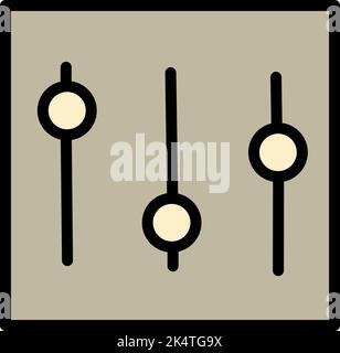 Music sound board, illustration, vector on a white background. Stock Vector