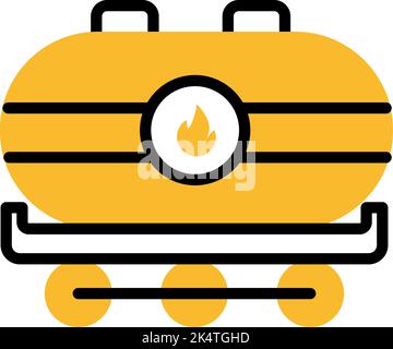 Railway fuel, illustration, vector on a white background. Stock Vector