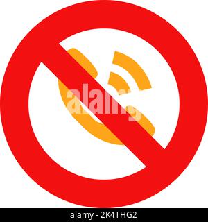 No phones allowed, illustration, vector on a white background. Stock Vector