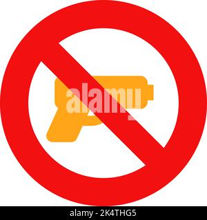 No guns allowed, illustration, vector on a white background. Stock Vector