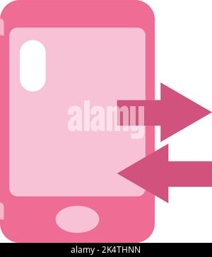 Phone data transfer, illustration, vector on a white background. Stock Vector