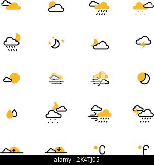 Weather cast, illustration, vector on a white background. Stock Vector