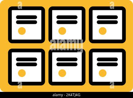 Shopping mall locker, illustration, vector on a white background. Stock Vector