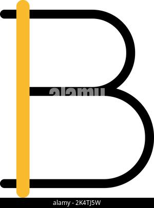 Text editing bold, illustration, vector on a white background. Stock Vector