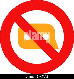 No texting allowed, illustration, vector on a white background. Stock Vector