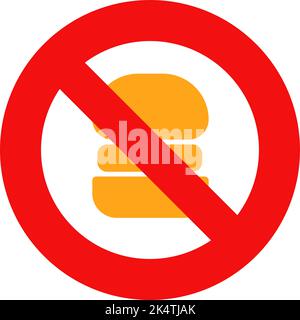 No food allowed, illustration, vector on a white background. Stock Vector