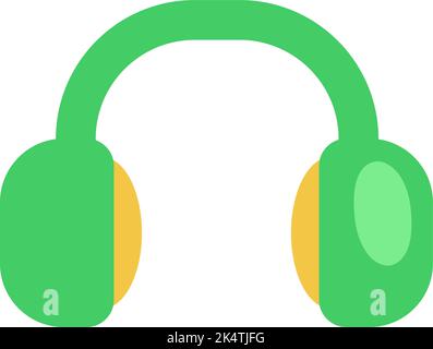 Workplace headphones, illustration, vector on a white background. Stock Vector