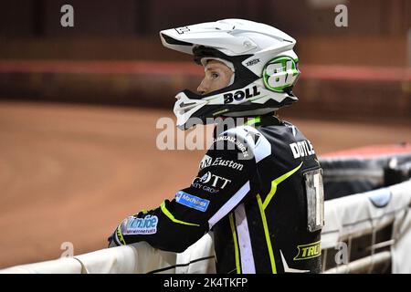 Manchester, UK. 03rd Oct, 2022. Jason Doyle of Ipswich 'TruMix, Witches during the SGB Premiership Semi Final Second Leg at the National Speedway Stadium, Manchester om Monday 3rd October 2022. (Credit: Eddie Garvey | MI News) Credit: MI News & Sport /Alamy Live News Stock Photo