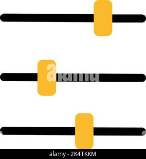 Video editor settings, illustration, vector on a white background. Stock Vector