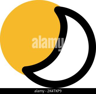 Lunar eclipse, illustration, vector on a white background. Stock Vector