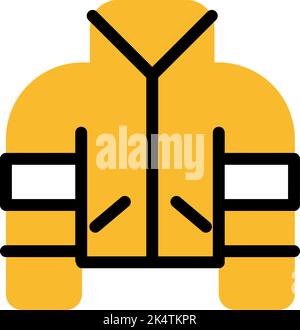 Winter coat, illustration, vector on a white background. Stock Vector