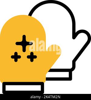 Winter gloves, illustration, vector on a white background. Stock Vector