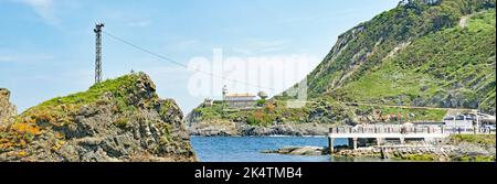 Overview of Cudillero, Principality of Asturias, Spain, Europe Stock Photo