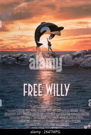Free Willy 1993.  Free WillyMovie Poster Stock Photo