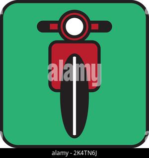 Red motorcycle, illustration, vector on a white background. Stock Vector