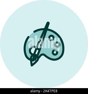 Academical discipline art, illustration, vector on a white background. Stock Vector