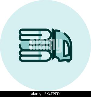 Clothing iron, illustration, vector on a white background. Stock Vector