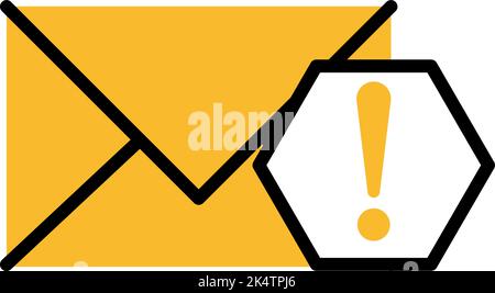 Ads spam mail, illustration, vector on a white background. Stock Vector