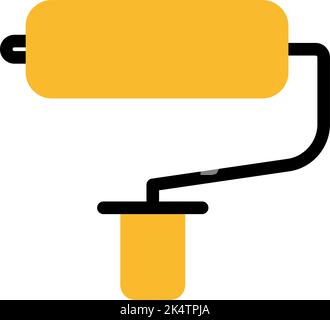 Construction painting roller, illustration, vector on a white background. Stock Vector
