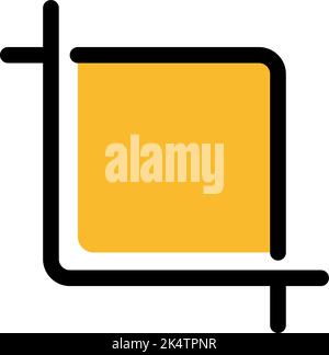 Video editor crop, illustration, vector on a white background. Stock Vector