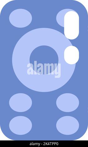 Cinema remote controller, illustration, vector on a white background. Stock Vector