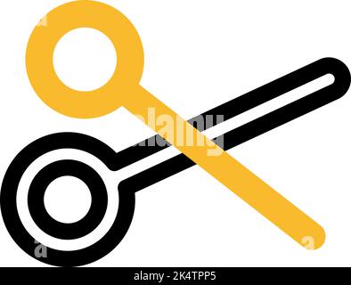 Video editor cut, illustration, vector on a white background. Stock Vector