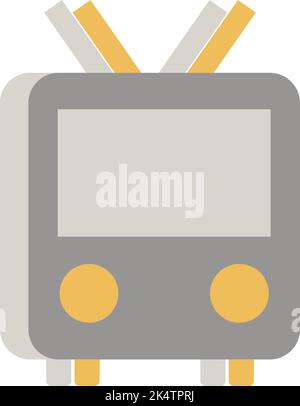 City tram, illustration, vector on a white background. Stock Vector