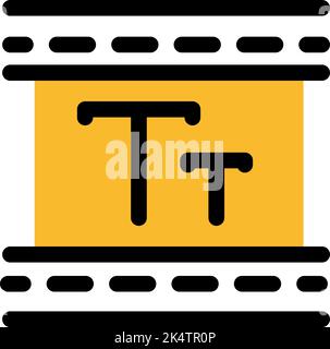 Video editor text, illustration, vector on a white background. Stock Vector
