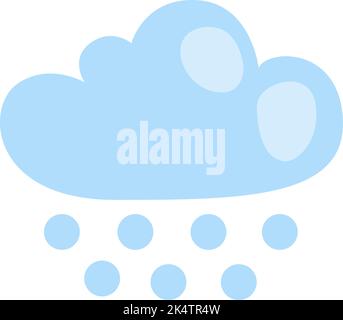 Snowy cloud, illustration, vector on a white background. Stock Vector