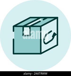 Delivery return, illustration, vector on a white background. Stock Vector