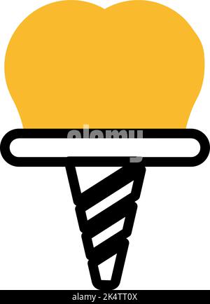 Dentist implants, illustration, vector on a white background. Stock Vector